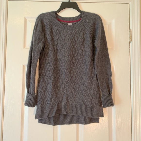 warm comfy sweater gray woven look long JCpenny - Picture 2 of 8